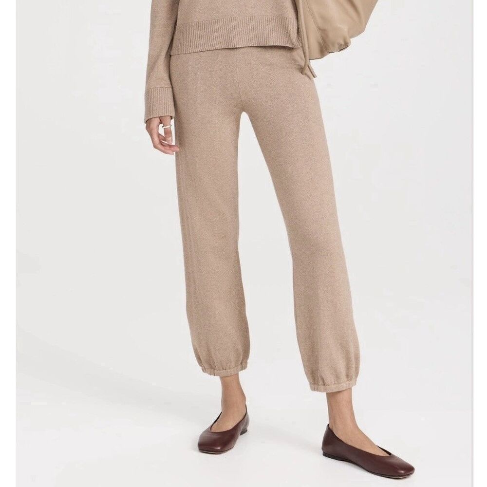 Simkhai Knit Cashmere Joggers Women’s XS High Waisted Tapered Lounge Pants $345